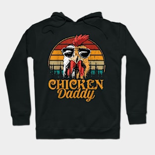 Chicken Daddy Vintage Poultry Farmer Funny Fathers Day Mens Hoodie